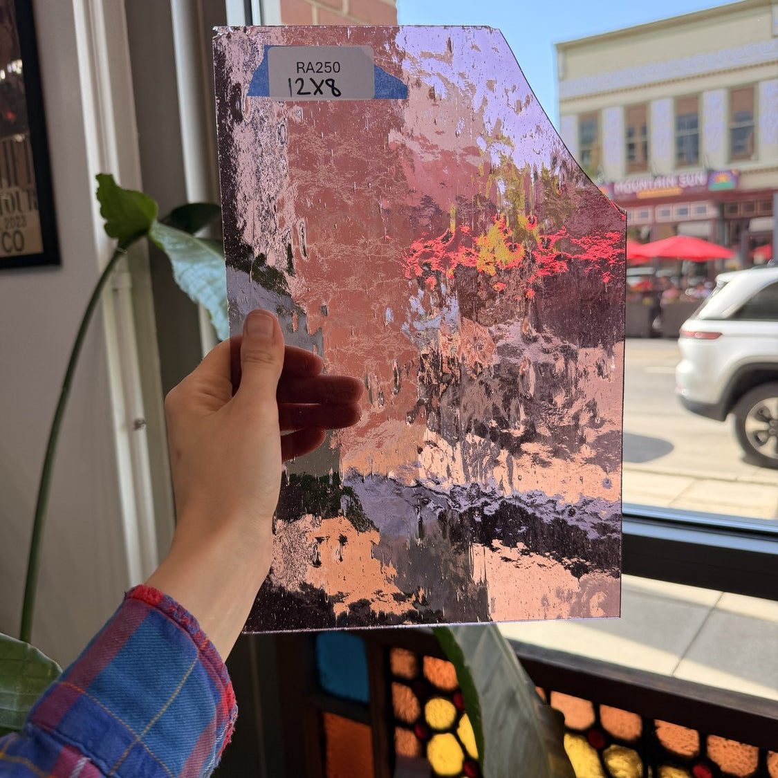 Vintage Pink Seedy Spectrum Sheet Glass Spectrum Glass