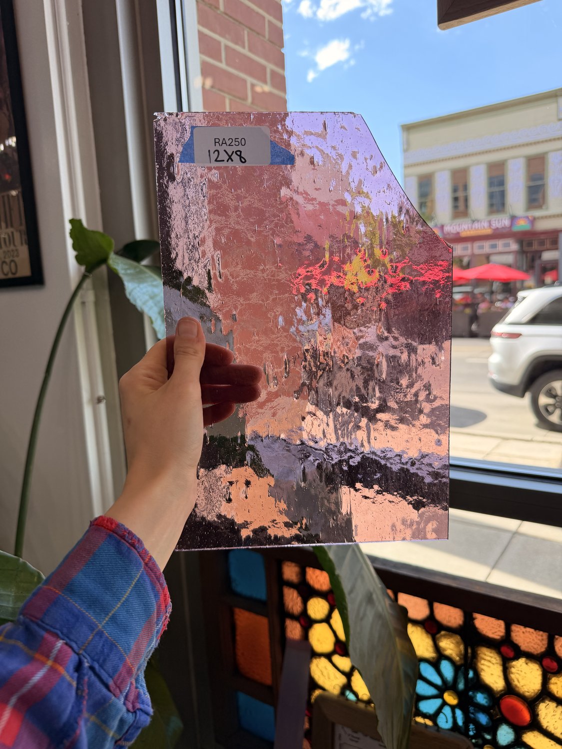 Vintage Pink Seedy Spectrum Sheet Glass Spectrum Glass