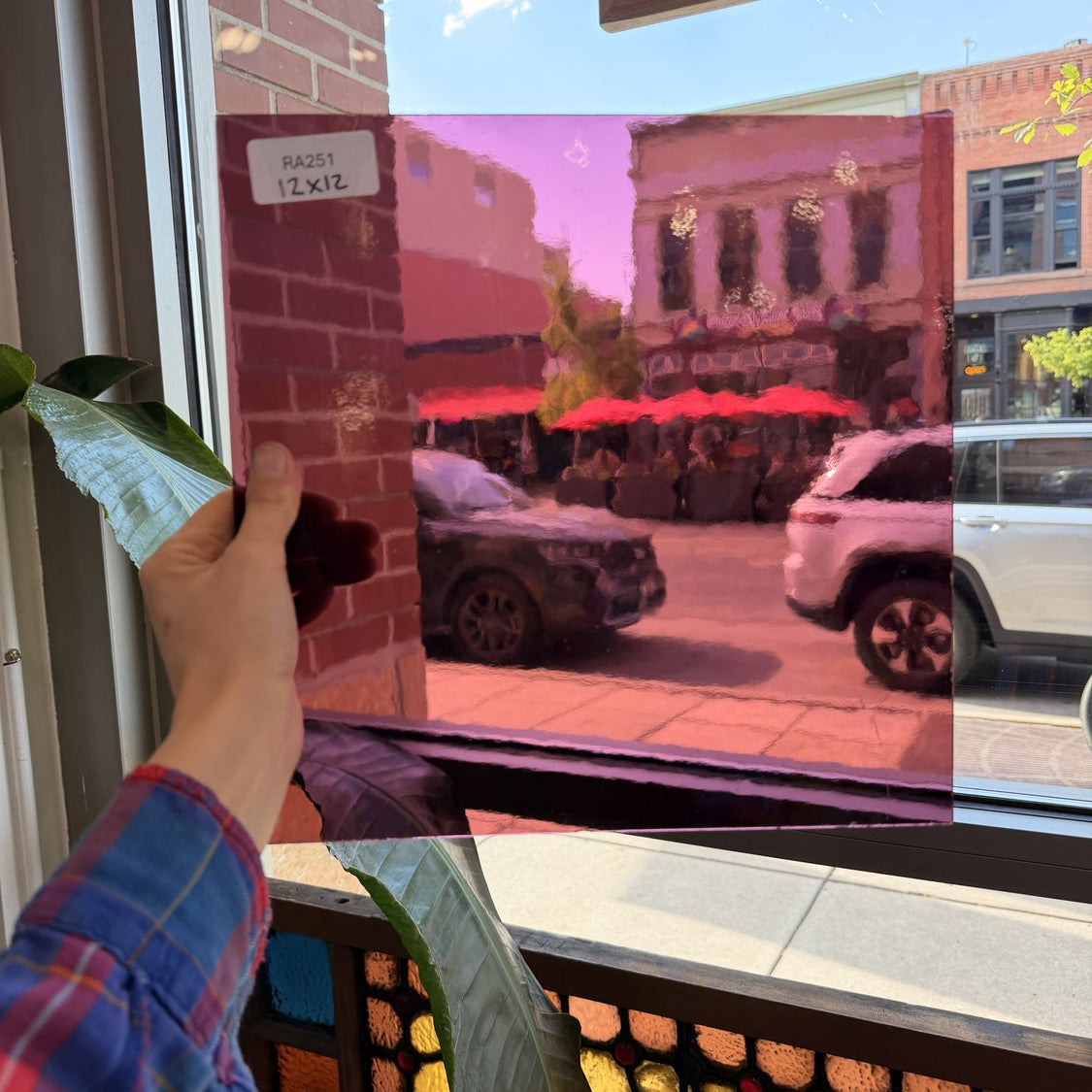 Purple Pink Transparent Light Texture Sheet Glass Colorado Glassworks