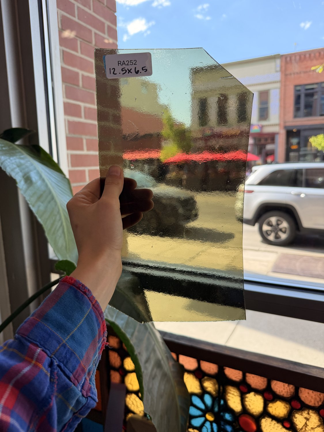 Transparent Olive Green Brown Sheet Glass Colorado Glassworks