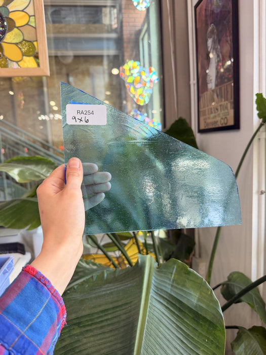 Light Sea Blue Transparent Kokomo Sheet Glass Kokomo Glass RA254 (9x6in)