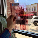 Purple Clear Wispy Kokomo Sheet Glass Kokomo Glass