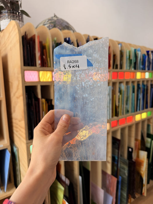 Vintage White Clear Sheet Glass Colorado Glassworks RA268 (8.5x4in)