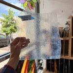 Vintage White Clear Sheet Glass Colorado Glassworks