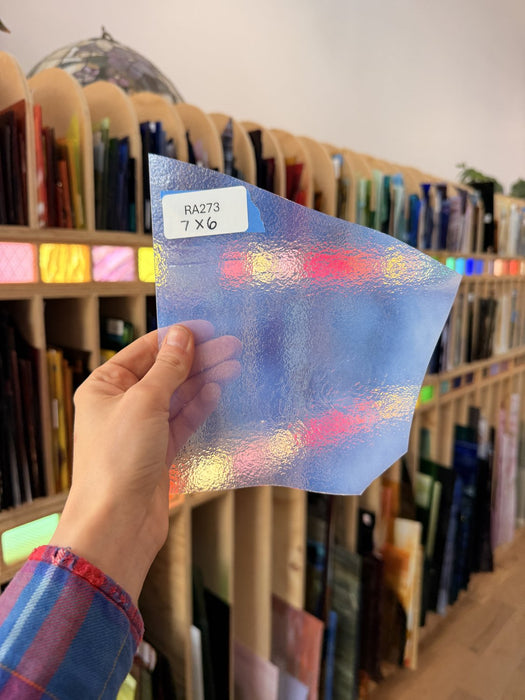 Milky Textured Thin Bullseye Fusible Sheet Glass Bullseye Glass RA273 (7x6in)