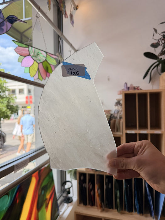 White Stipple Youghiogheny (score line accounted for) Sheet Glass Youghiogheny Glass