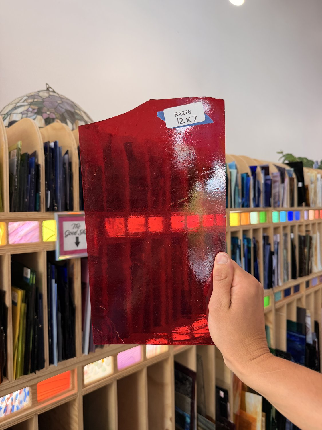 Red Transparent Kokomo Sheet Glass Kokomo Glass 12x7in (KO-36908845)