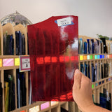 Red Transparent Kokomo Sheet Glass Kokomo Glass 12x7in (KO-36908845)
