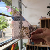Pink Transparent Textured Optimum Sheet Glass Colorado Glassworks
