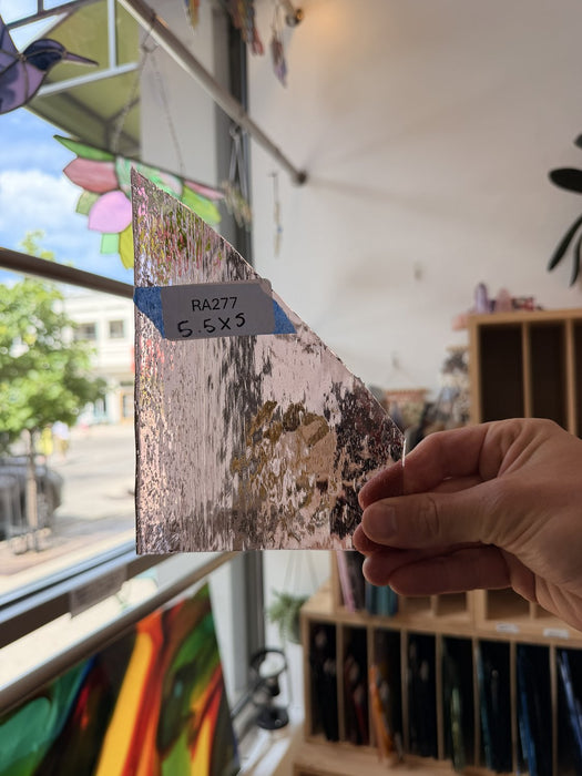 Pink Transparent Textured Optimum Sheet Glass Colorado Glassworks