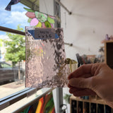 Pink Transparent Textured Optimum Sheet Glass Colorado Glassworks