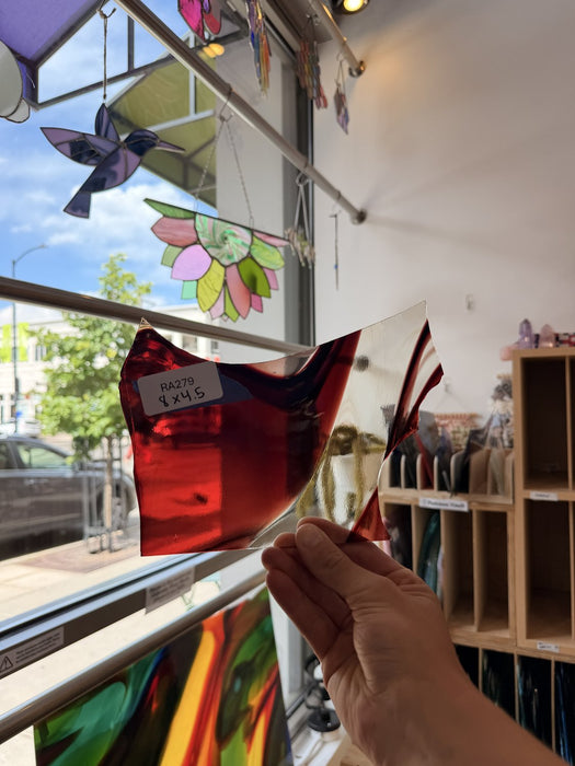 Red Spectrum Baroque Sheet Glass Spectrum Glass
