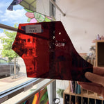 Red Mouth Blown Transparent Antique Sheet Glass Mouth Blown Glass Default Title