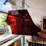 Red Mouth Blown Transparent Antique Sheet Glass Mouth Blown Glass Default Title