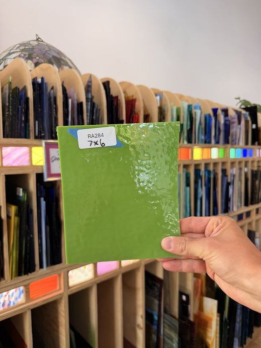 Lime Green Opal Sheet Glass Colorado Glassworks RA284 (7x6in)