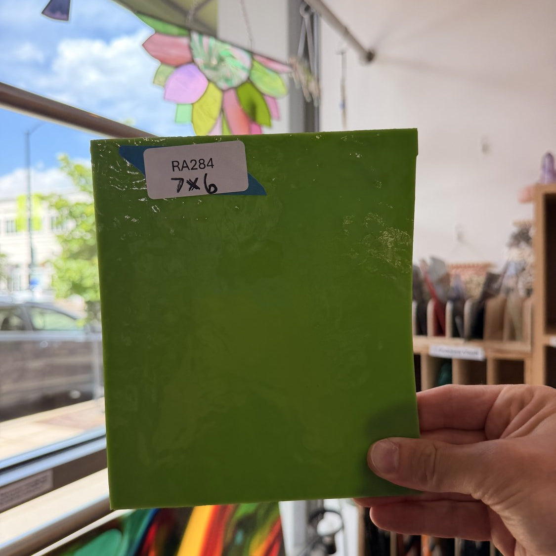 Lime Green Opal Sheet Glass Colorado Glassworks