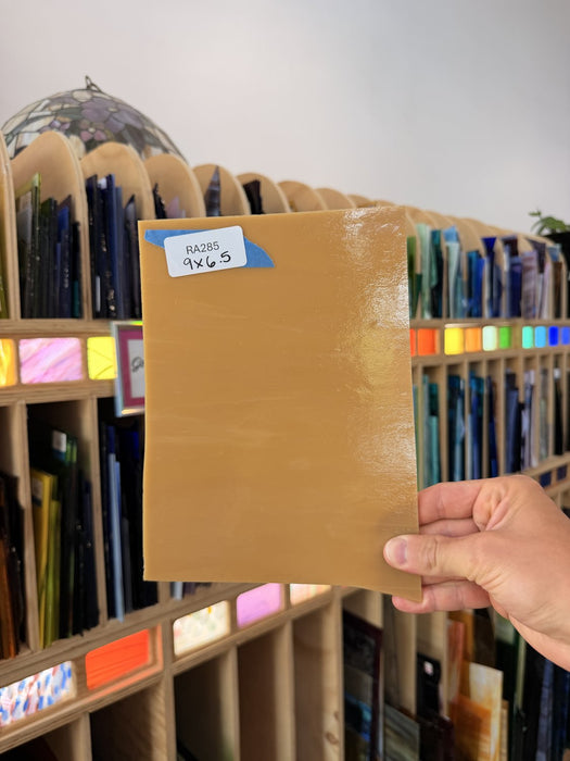 Khaki Vintage Opal Sheet Glass Colorado Glassworks RA285 (9x6.5in)