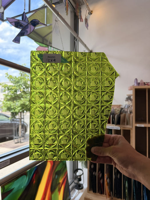 Lime Green Whitney Rosebud Kokomo Sheet Glass Kokomo Glass