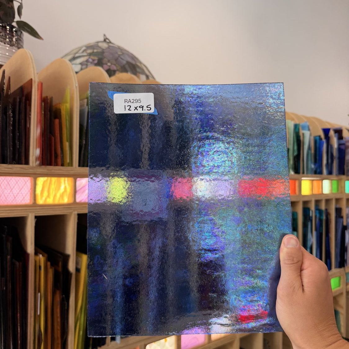Periwinkle Cornflower Blue Iridescent Wissmach Fusible 96 COE Fusible Sheet Glass Wissmach Glass Default Title