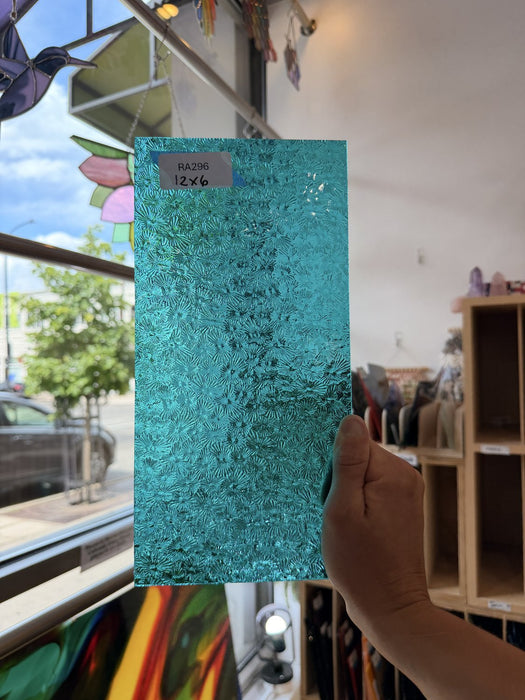 Caribbean Blue Florentine Sheet Glass Colorado Glassworks