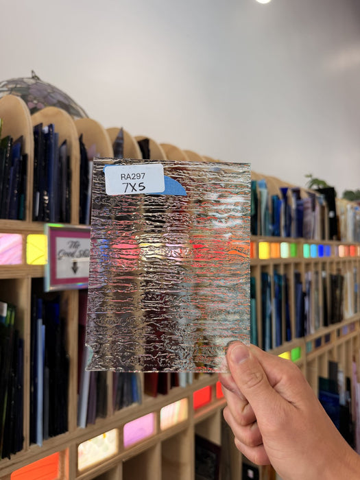 Clear Cottswald Textured Sheet Glass Colorado Glassworks RA297 (7x5in)
