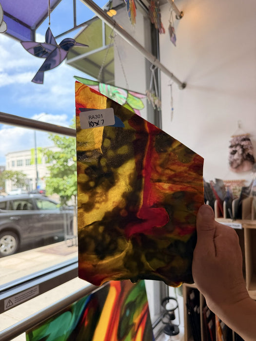Multicolor Mottled Youghiogheny Sheet Glass Youghiogheny Glass