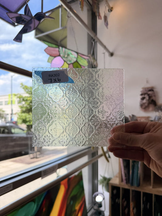 Clear Iridescent Lace Sheet Glass Colorado Glassworks