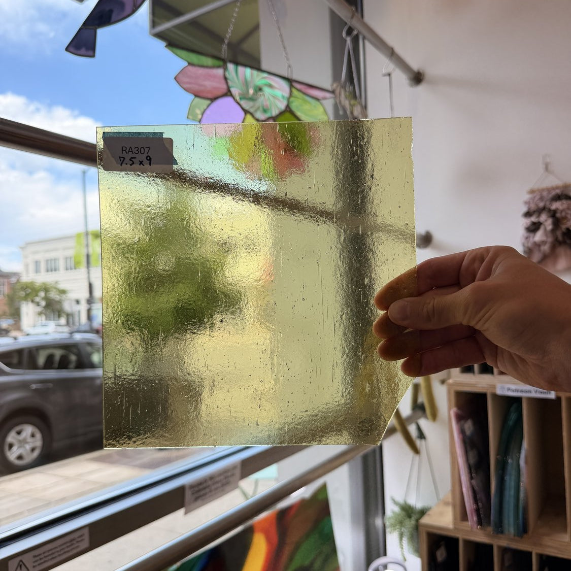 Light Amber Transparent Textured Sheet Glass Colorado Glassworks Default Title