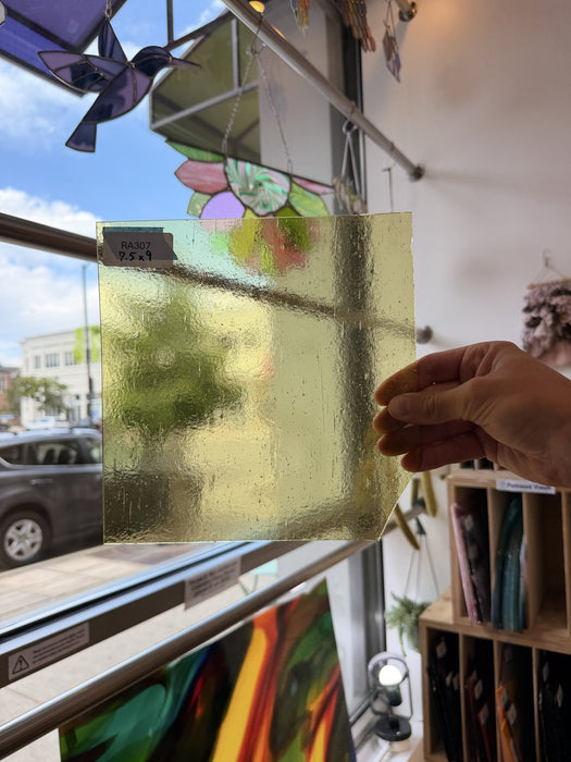 Light Amber Transparent Textured Sheet Glass Colorado Glassworks Default Title