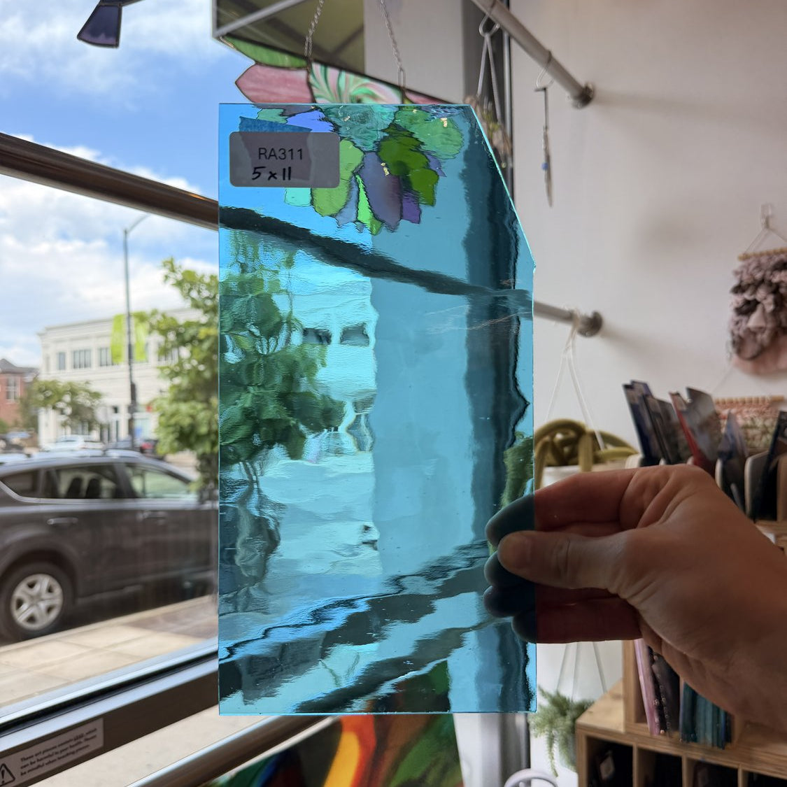 Sky Blue Transparent Waterglass Fusible 96 COE Fusible Sheet Glass Colorado Glassworks Default Title