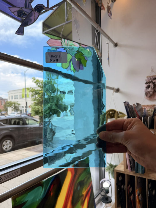 Sky Blue Transparent Waterglass Fusible 96 COE Fusible Sheet Glass Colorado Glassworks Default Title