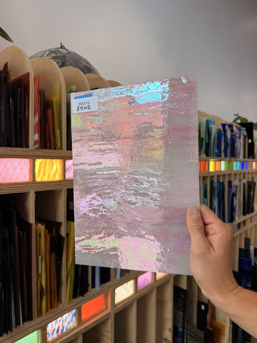 Pink Iridescent Choice Sheet Glass Colorado Glassworks