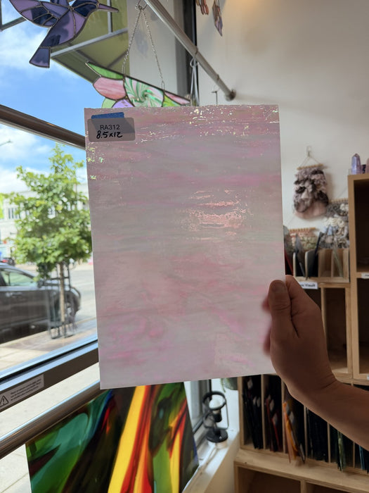 Pink Iridescent Choice Sheet Glass Colorado Glassworks