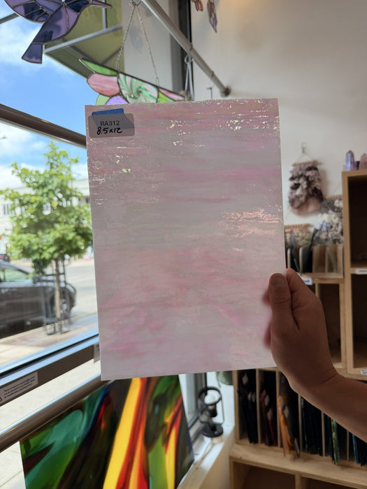 Pink Iridescent Choice Sheet Glass Colorado Glassworks