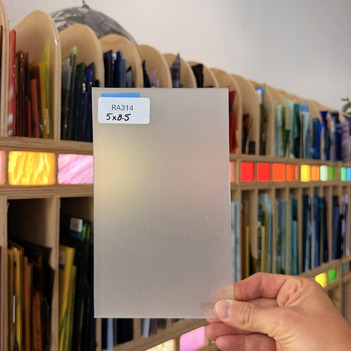 Sanblasted Clear Sheet Glass Colorado Glassworks RA314 (5x8.5in)