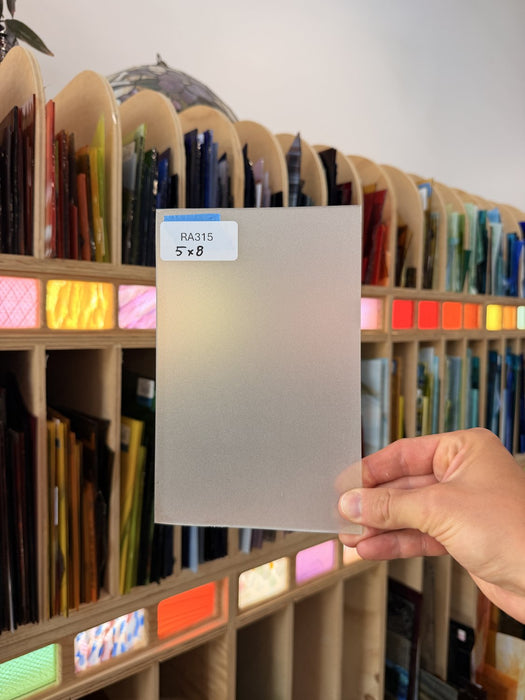 Sanblasted Clear Sheet Glass Colorado Glassworks RA315 (5x8in)