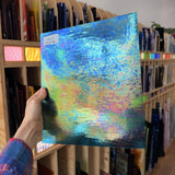 Peacock Blue Iridescent Wissmach Fusible 96 COE Fusible Sheet Glass Wissmach Glass Default Title