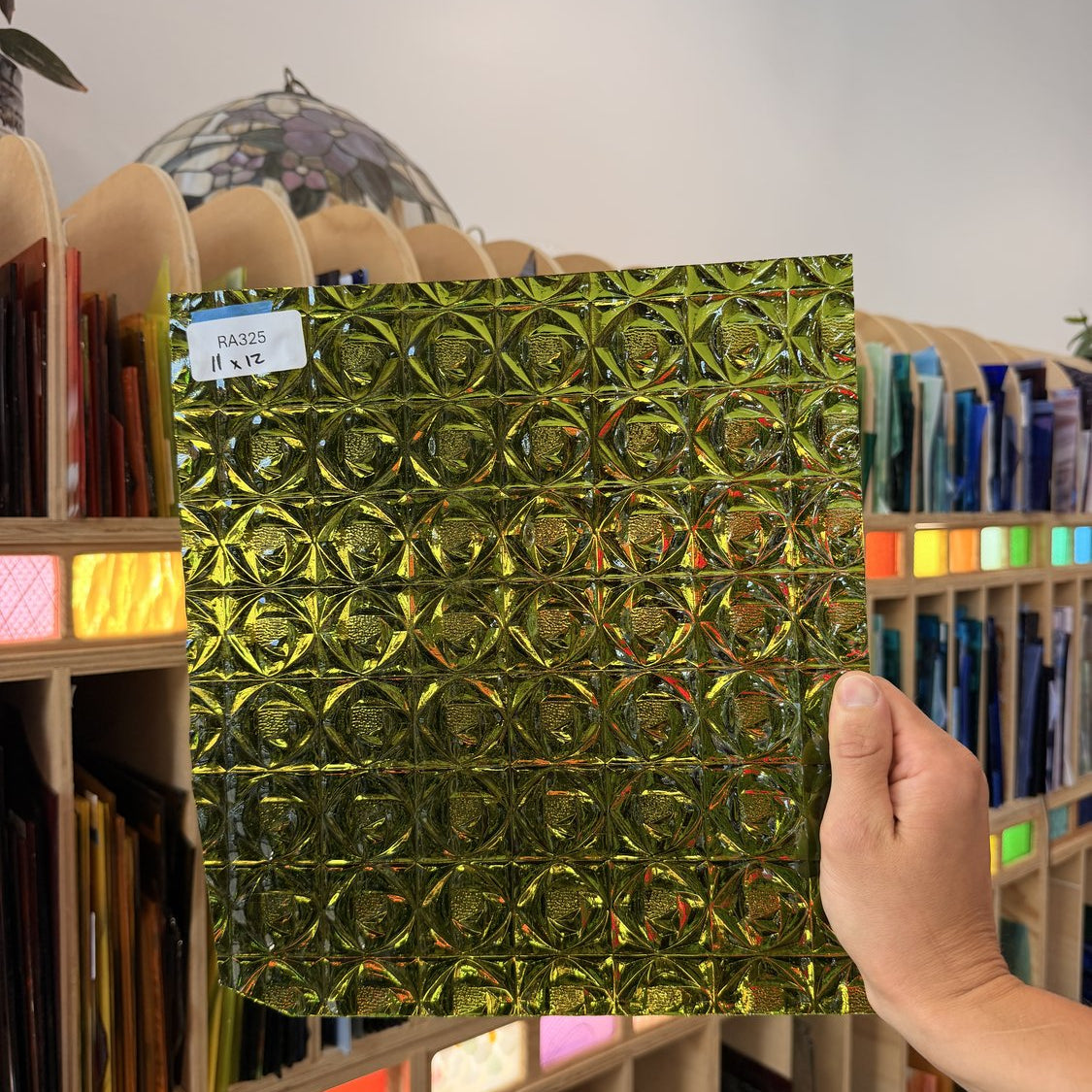 Lime Green Whitney Rosebud Kokomo Sheet Glass Kokomo Glass