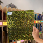 Lime Green Whitney Rosebud Kokomo Sheet Glass Kokomo Glass