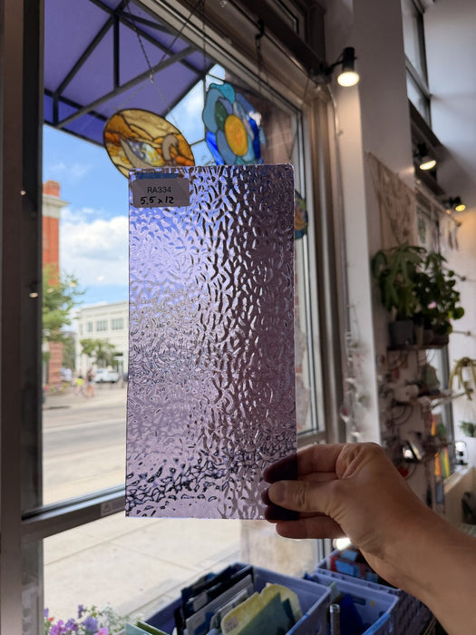 Purple English Muffle Sheet Glass Colorado Glassworks RA334 (5.5x12in)