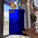Dark Blue on Clear Mouthblown Antique