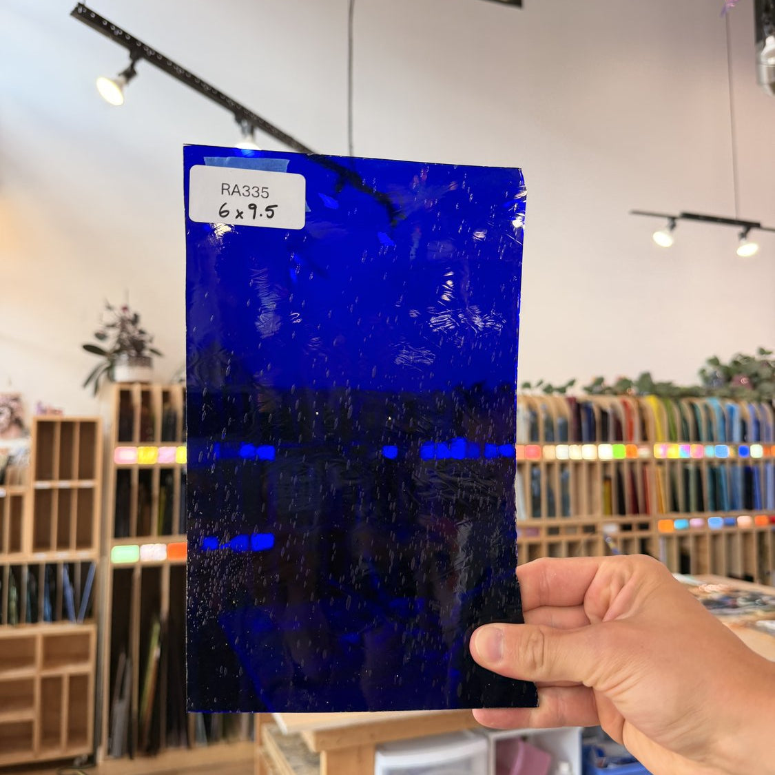 Dark Blue on Clear Mouthblown Antique