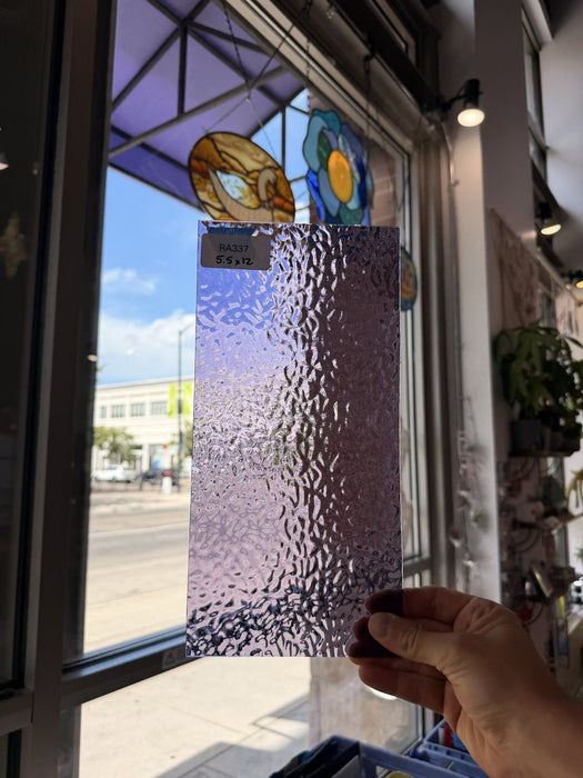 Purple English Muffle Sheet Glass Colorado Glassworks