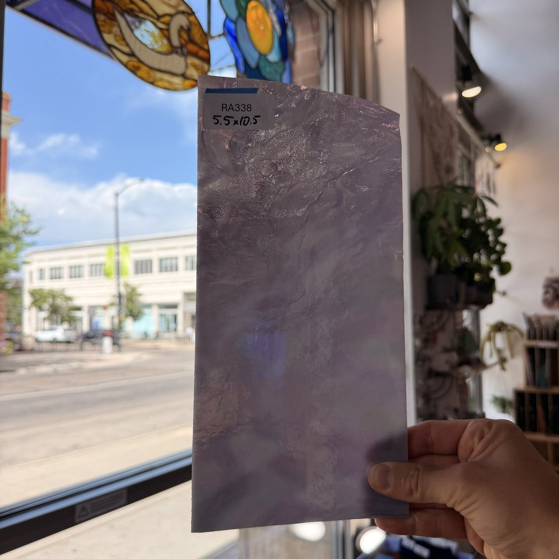 Light Purple Iridescent Sheet Glass Colorado Glassworks Default Title