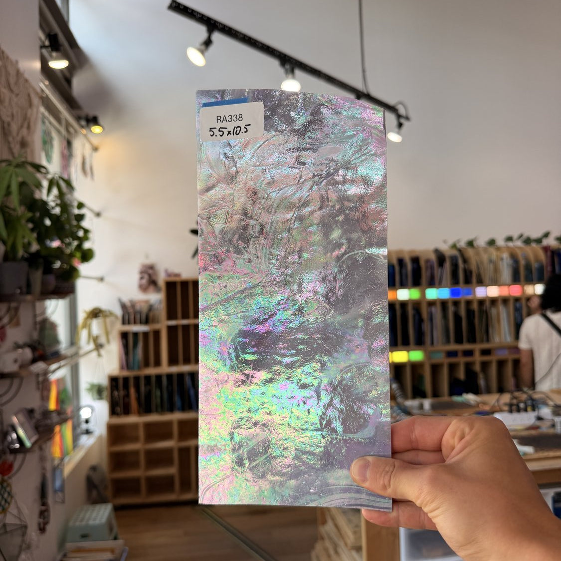 Light Purple Iridescent Sheet Glass Colorado Glassworks