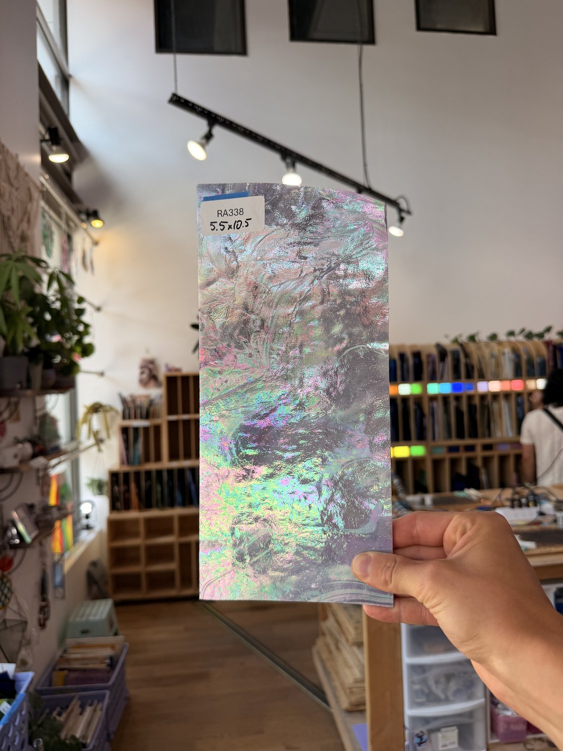 Light Purple Iridescent Sheet Glass Colorado Glassworks