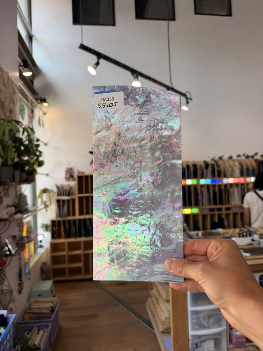 Light Purple Iridescent Sheet Glass Colorado Glassworks
