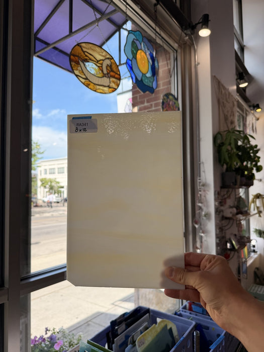 Tan Cream Wispy Spectrum Sheet Glass Spectrum Glass