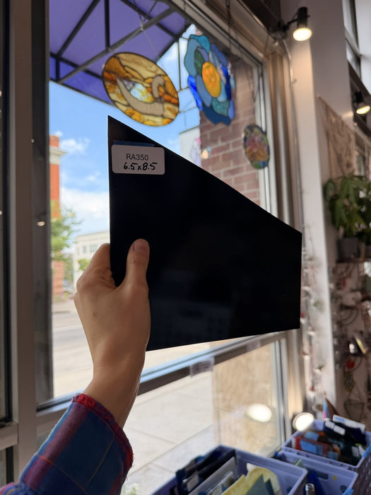 Black Smooth Spectrum Sheet Glass Spectrum Glass RA350 (6.5x8.5in)