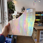Pink Peach Iridescent Vintage Armstrong Sheet Glass Armstrong Glass
